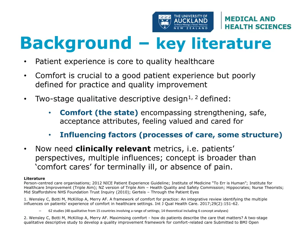 background key literature