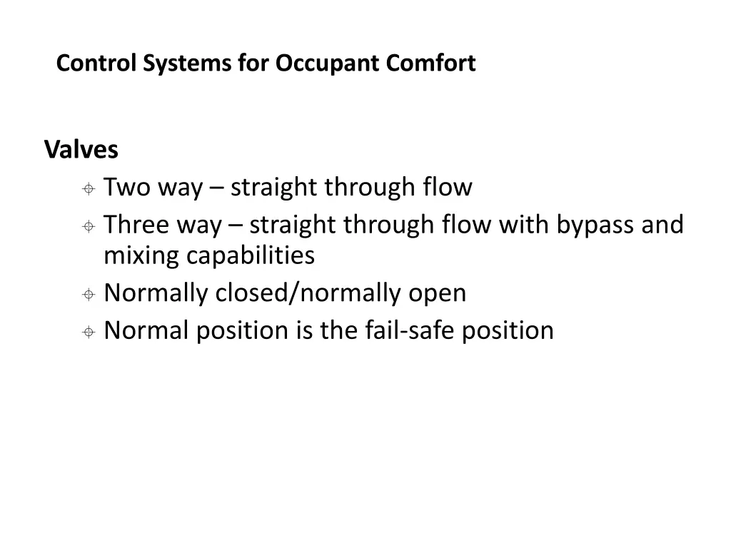 control systems for occupant comfort 13