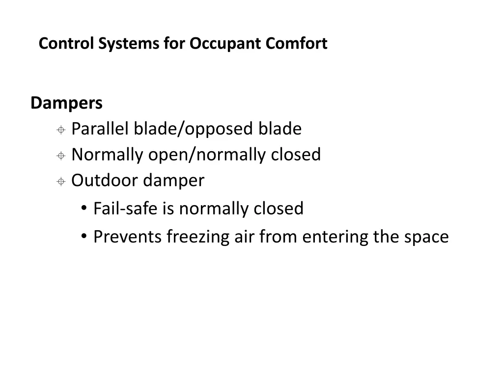 control systems for occupant comfort 14