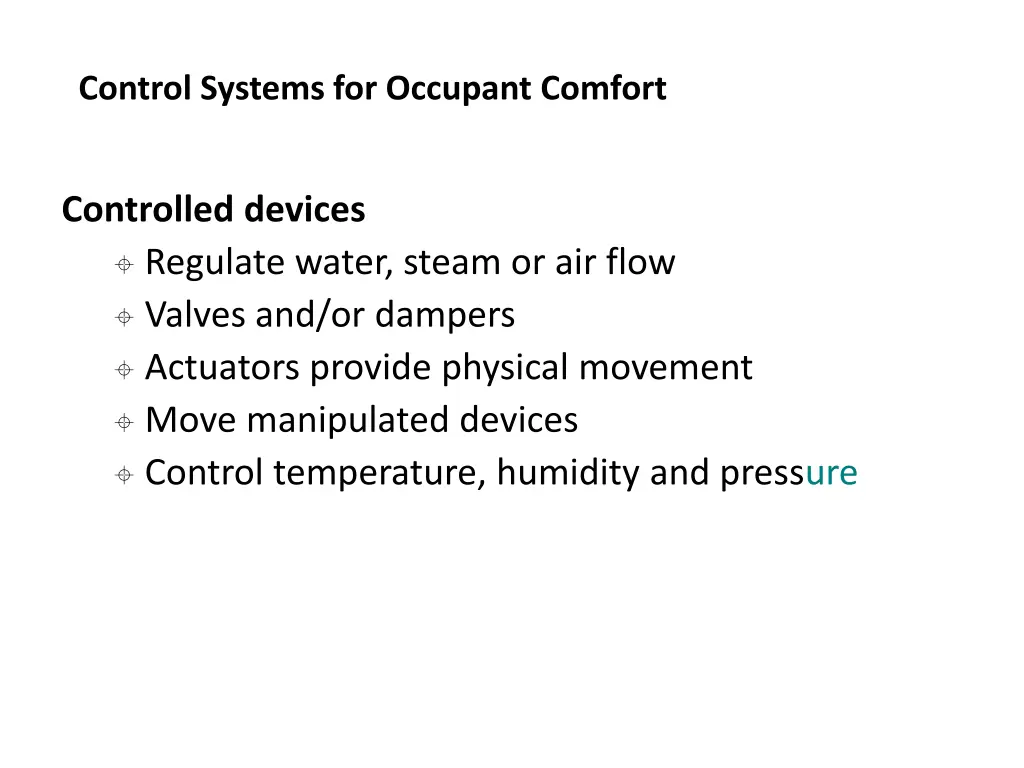 control systems for occupant comfort 3