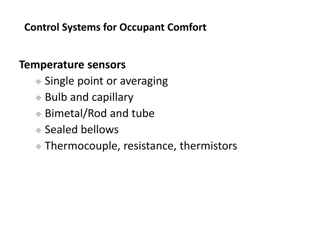 control systems for occupant comfort 6