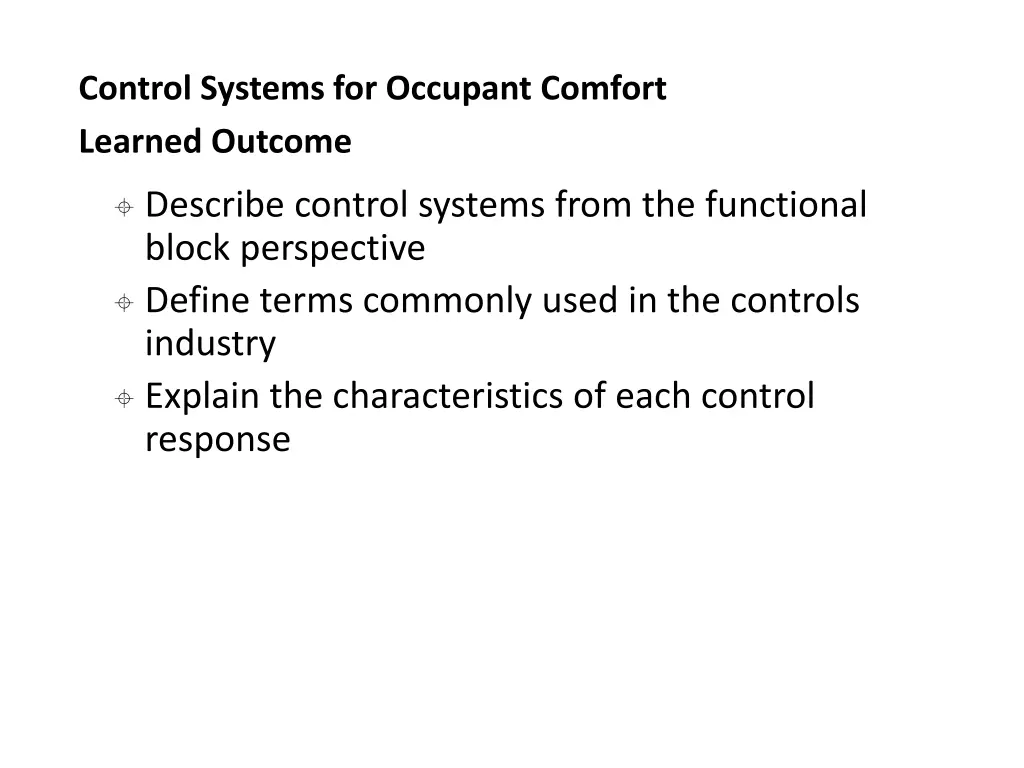 control systems for occupant comfort learned