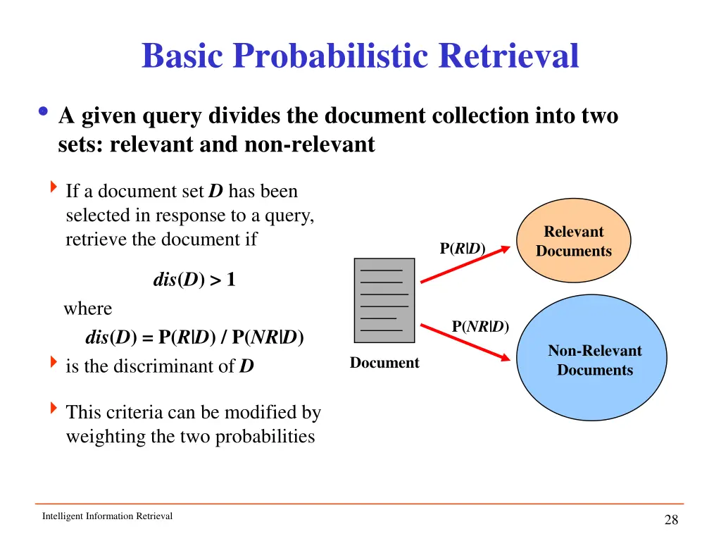 basic probabilistic retrieval 1