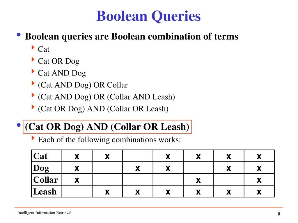 boolean queries