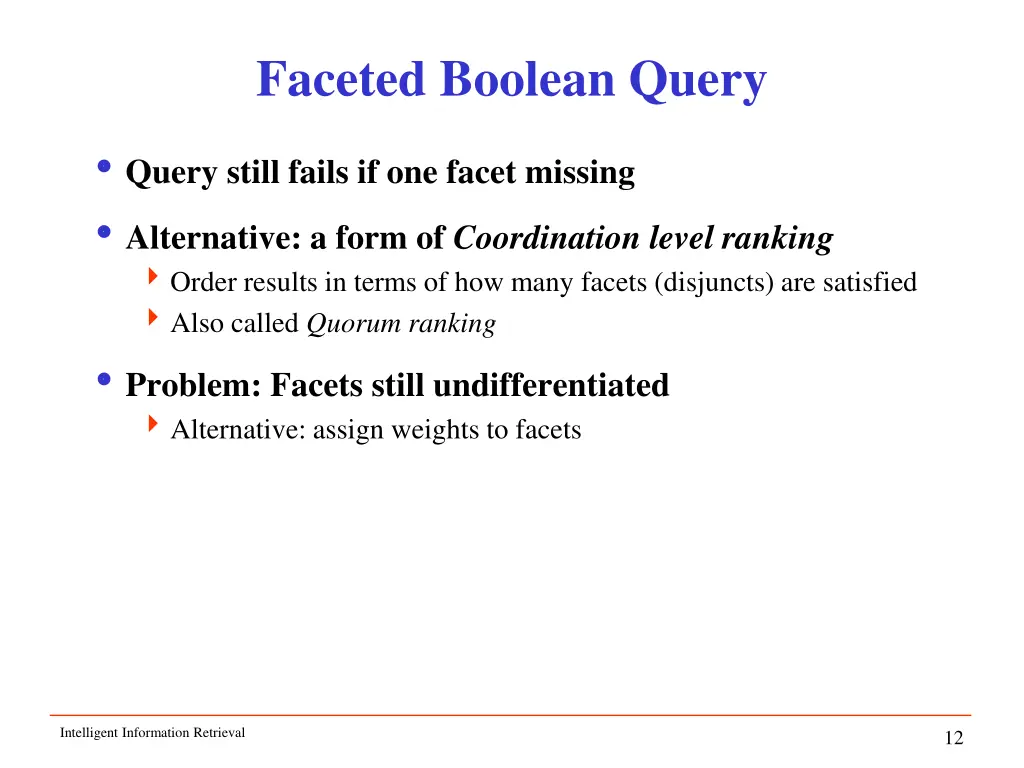 faceted boolean query 1