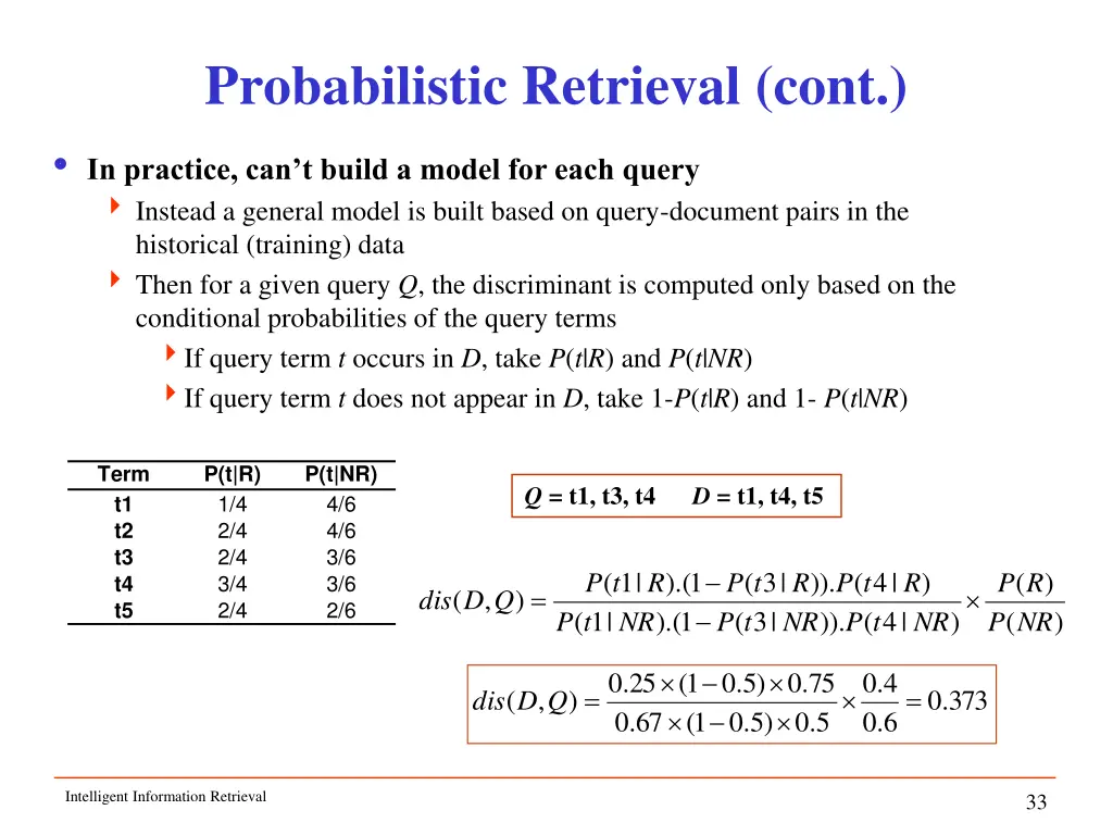 probabilistic retrieval cont 1