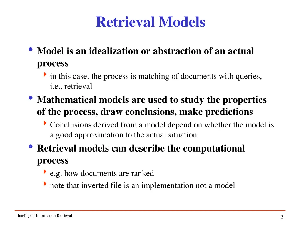 retrieval models