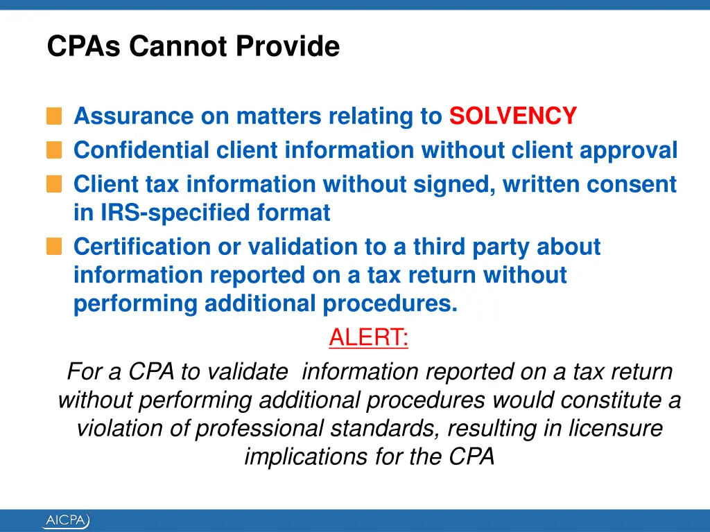 cpas cannot provide