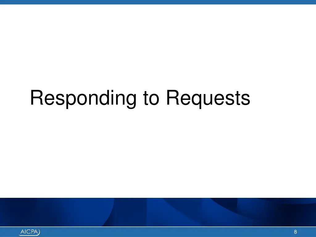 responding to requests