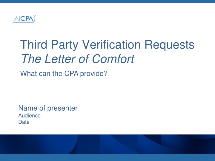 third party verification requests the letter