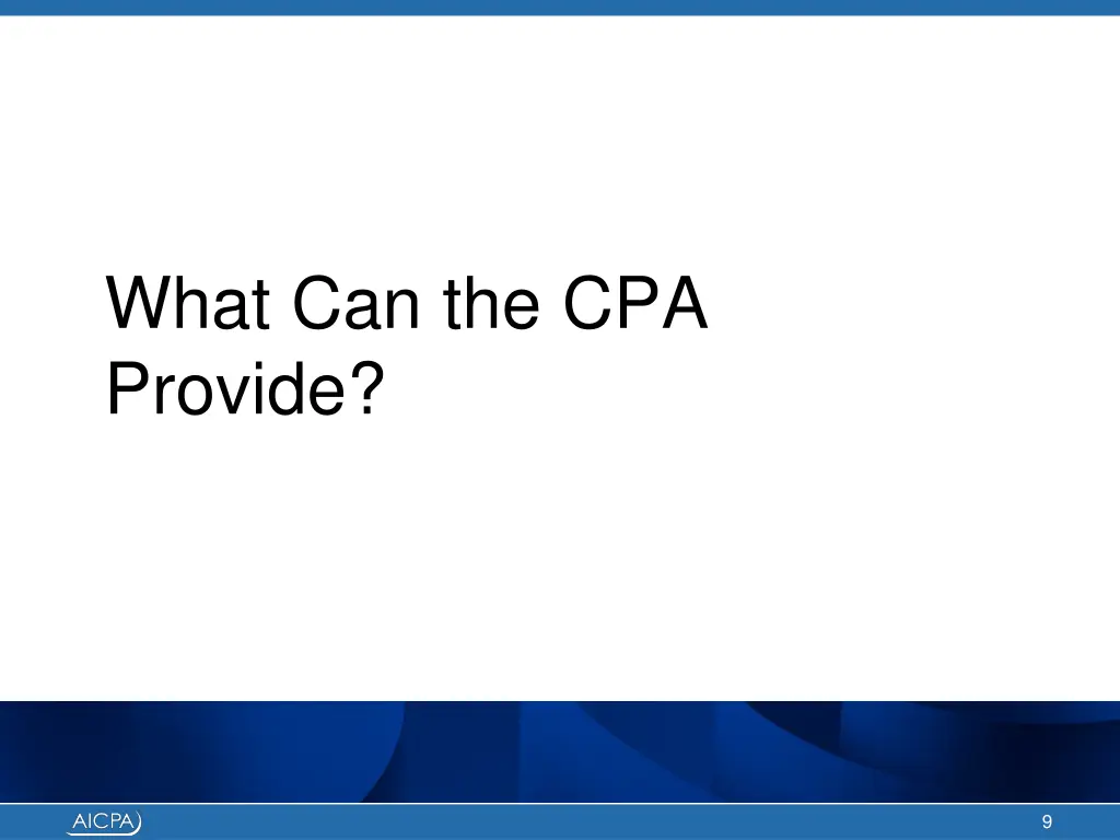 what can the cpa provide