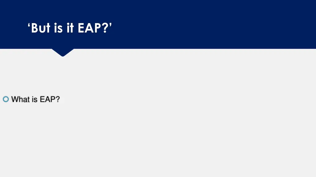 but is it eap