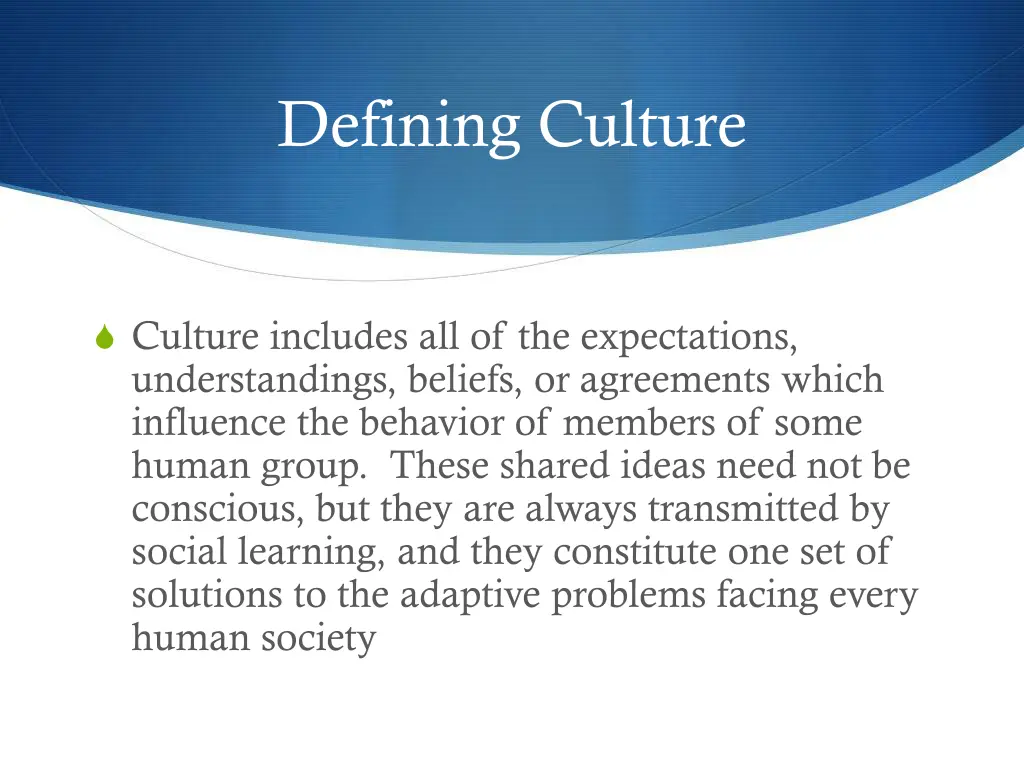 defining culture