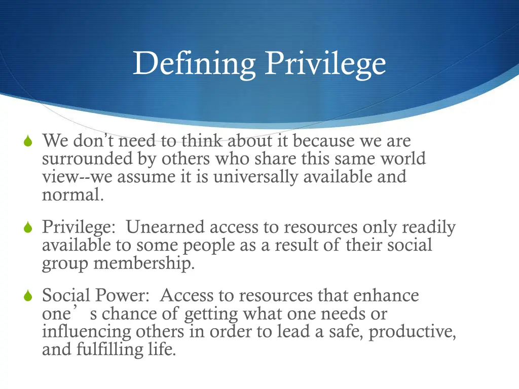 defining privilege