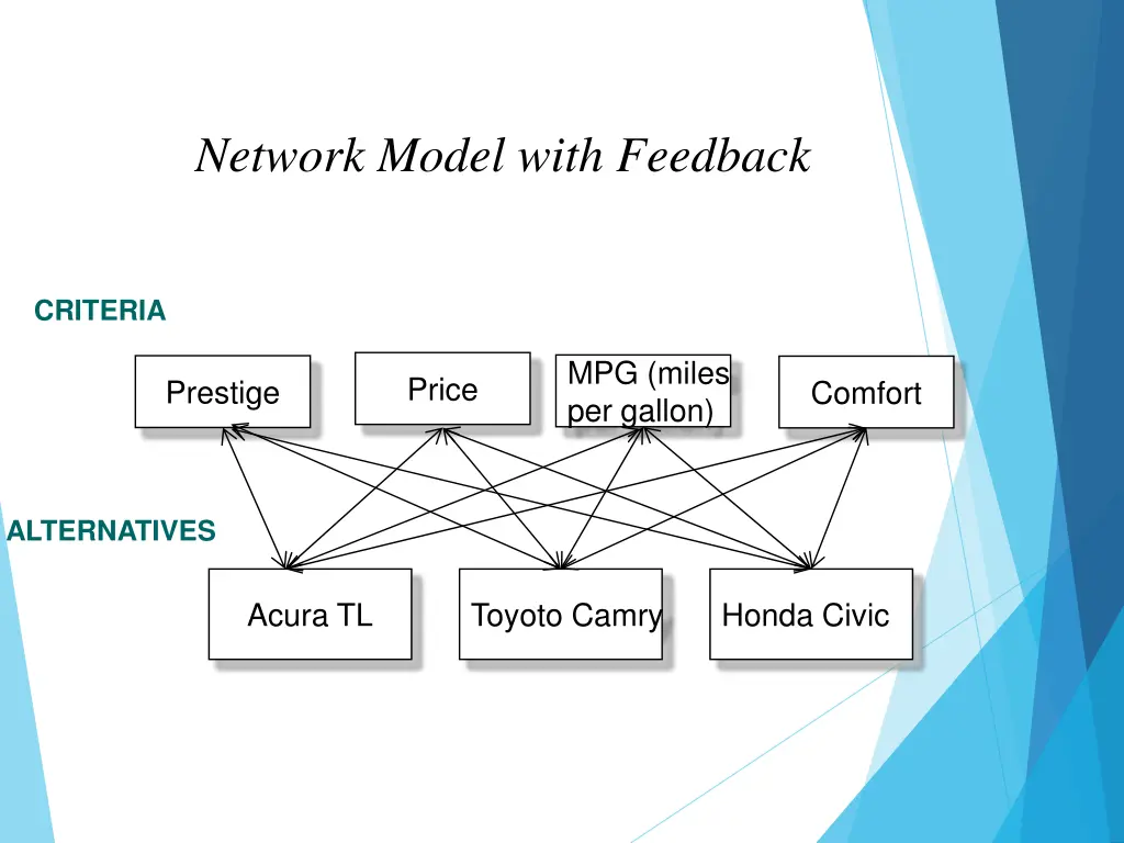 network model with feedback