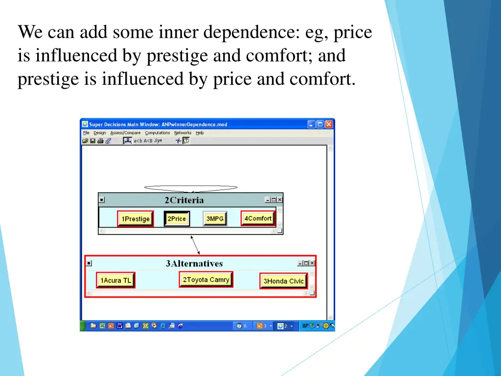 we can add some inner dependence eg price