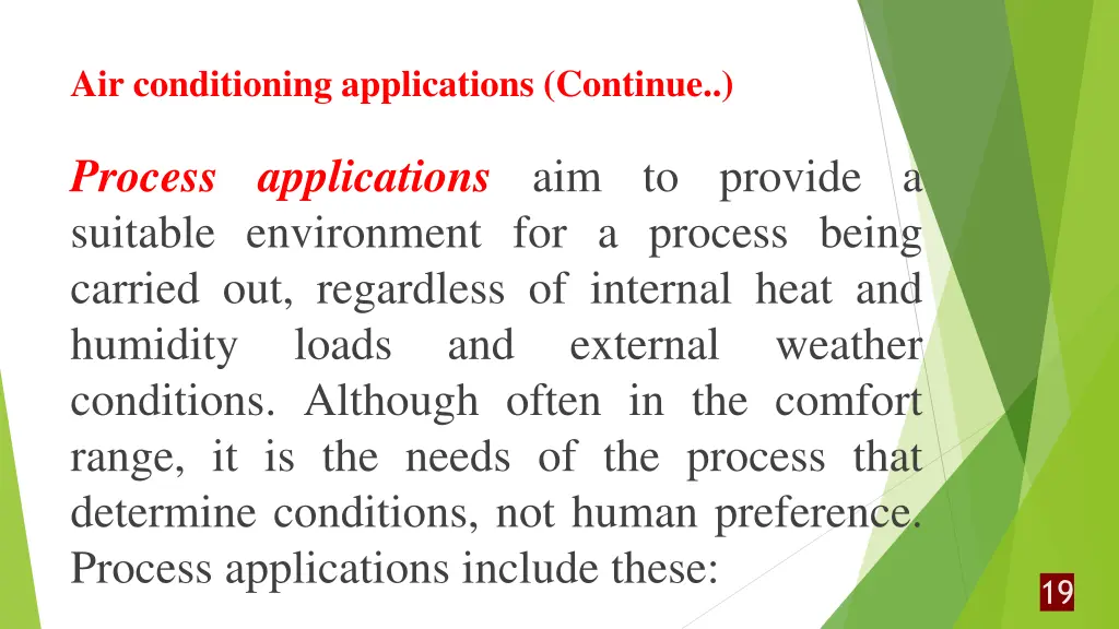 air conditioning applications continue