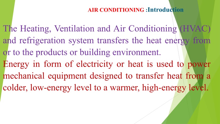 air conditioning introduction