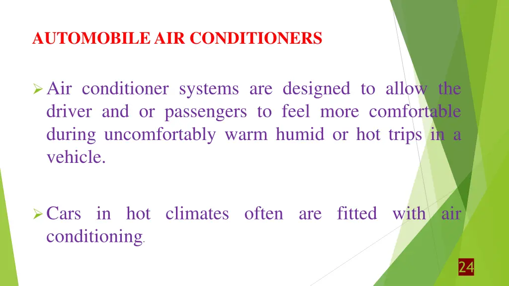 automobile air conditioners