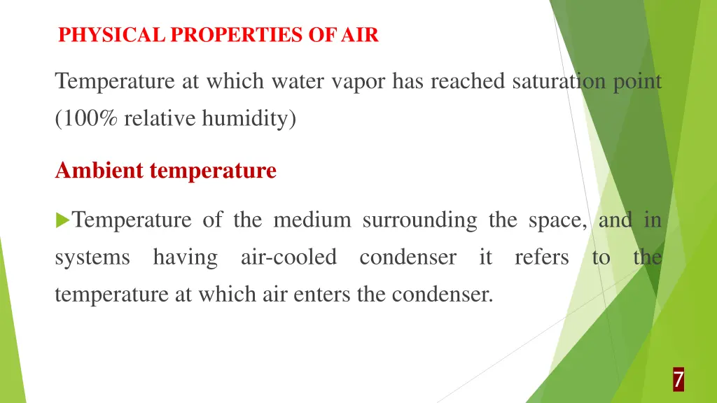 physical properties of air 1