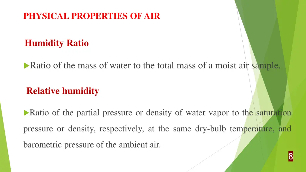 physical properties of air 2