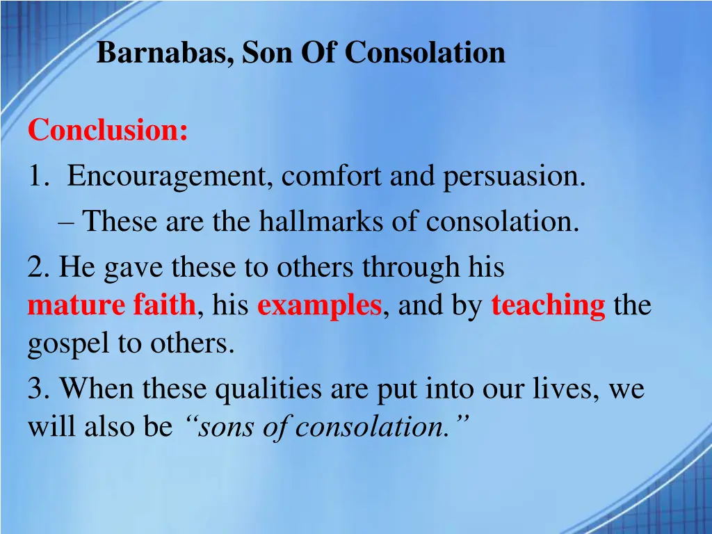 barnabas son of consolation