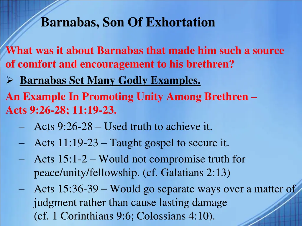 barnabas son of exhortation 6