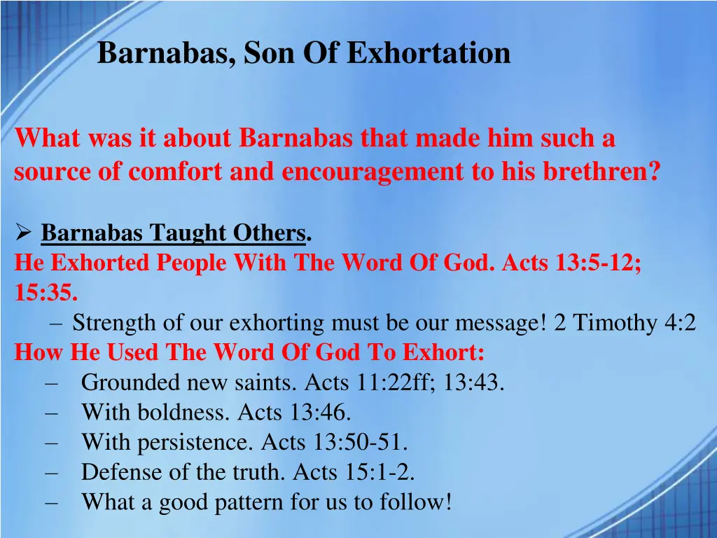 barnabas son of exhortation 8