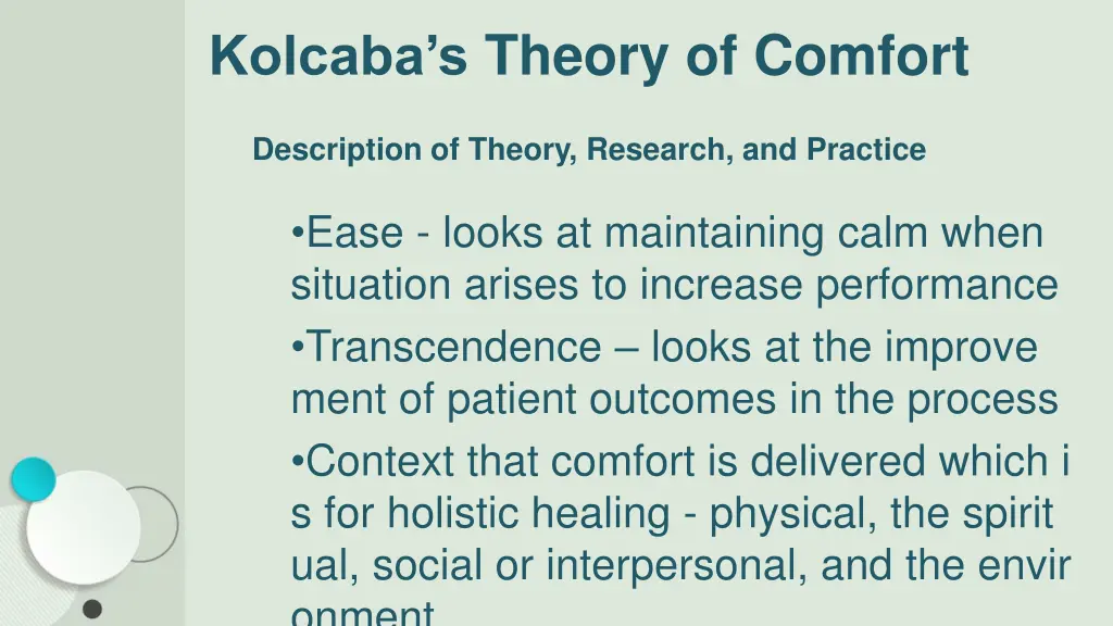 kolcaba s theory of comfort 3