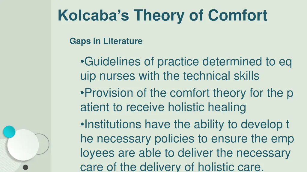 kolcaba s theory of comfort 7