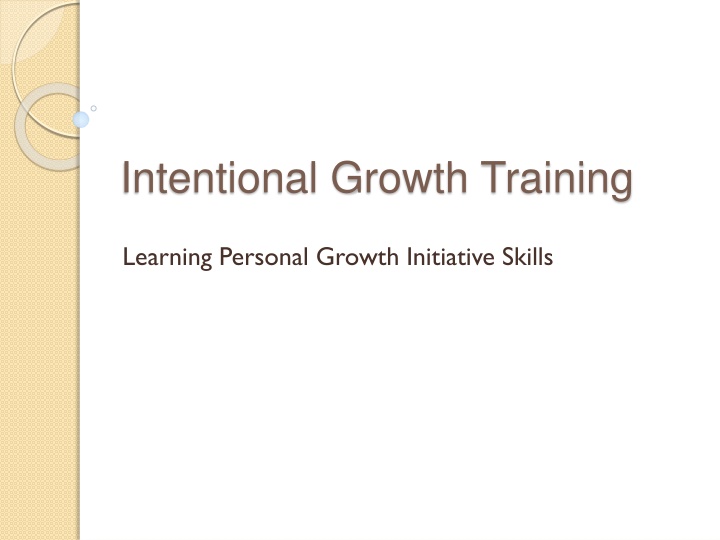 intentional growth training