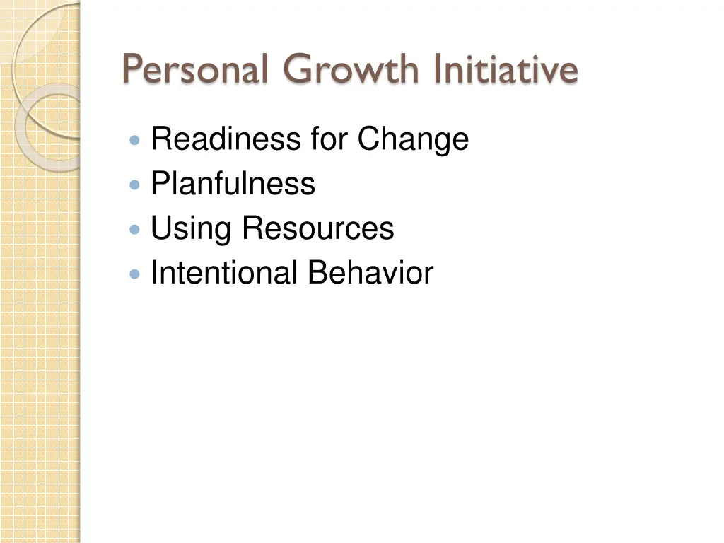 personal growth initiative