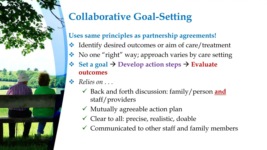 collaborative goal setting