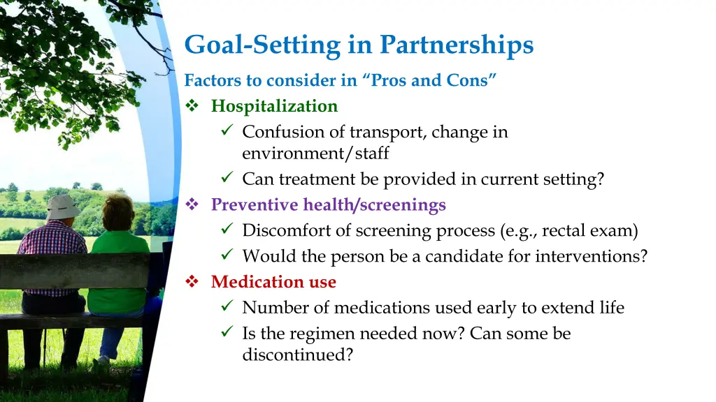 goal setting in partnerships factors to consider