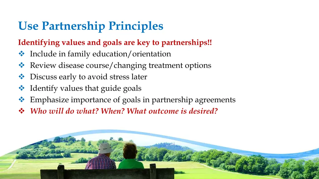 use partnership principles