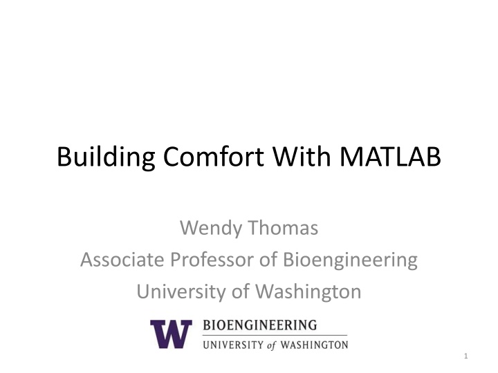 building comfort with matlab