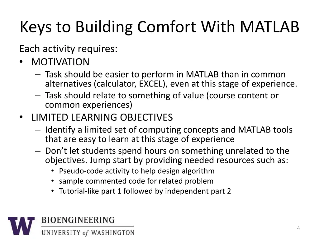 keys to building comfort with matlab 1