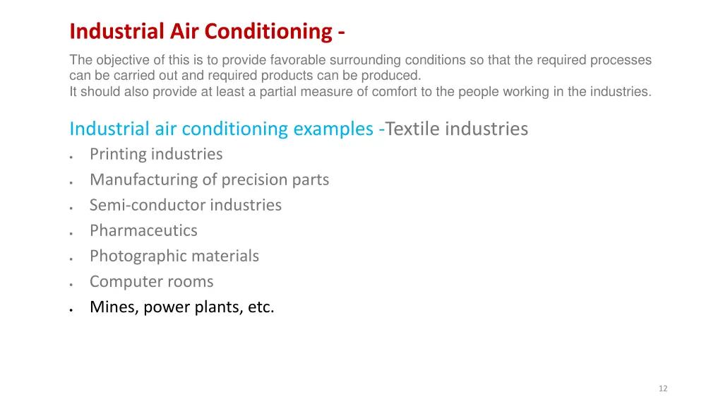 industrial air conditioning