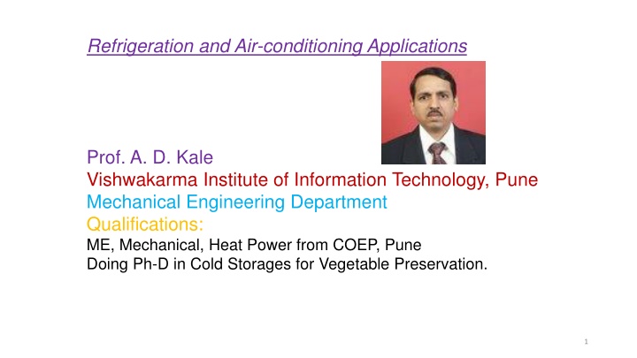 refrigeration and air conditioning applications