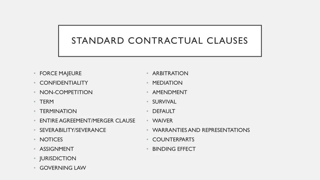 standard contractual clauses