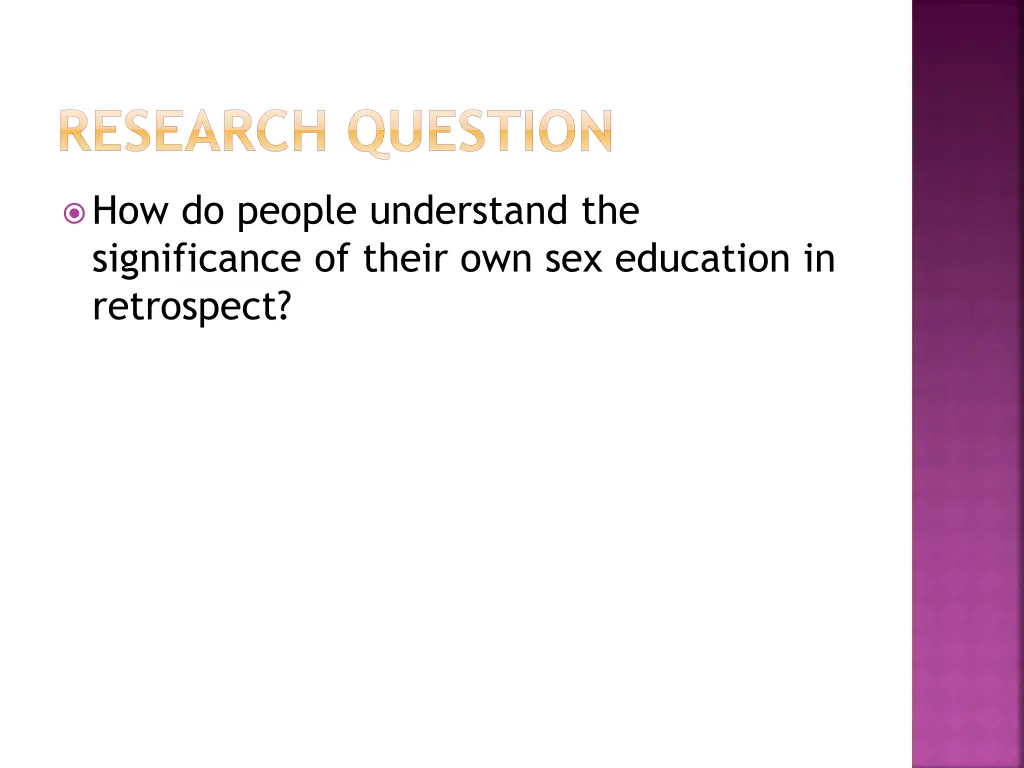 research question