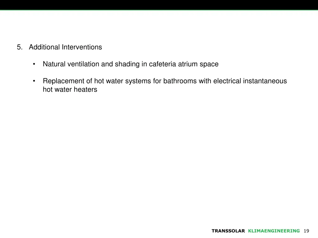 5 additional interventions