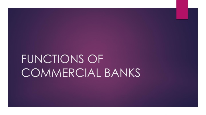 functions of commercial banks