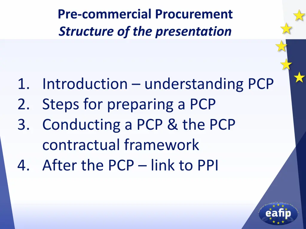 pre commercial procurement structure