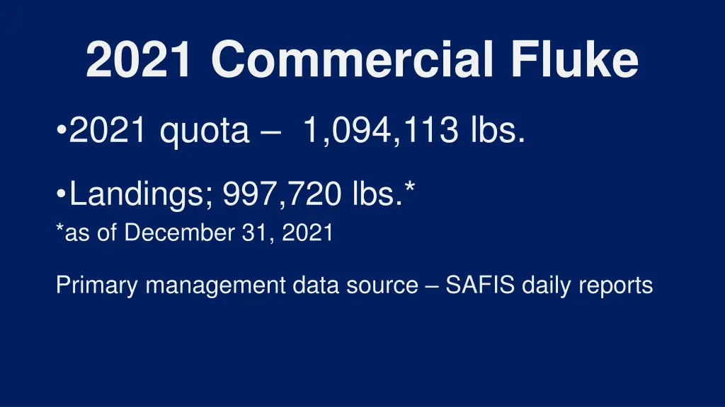 2021 commercial fluke