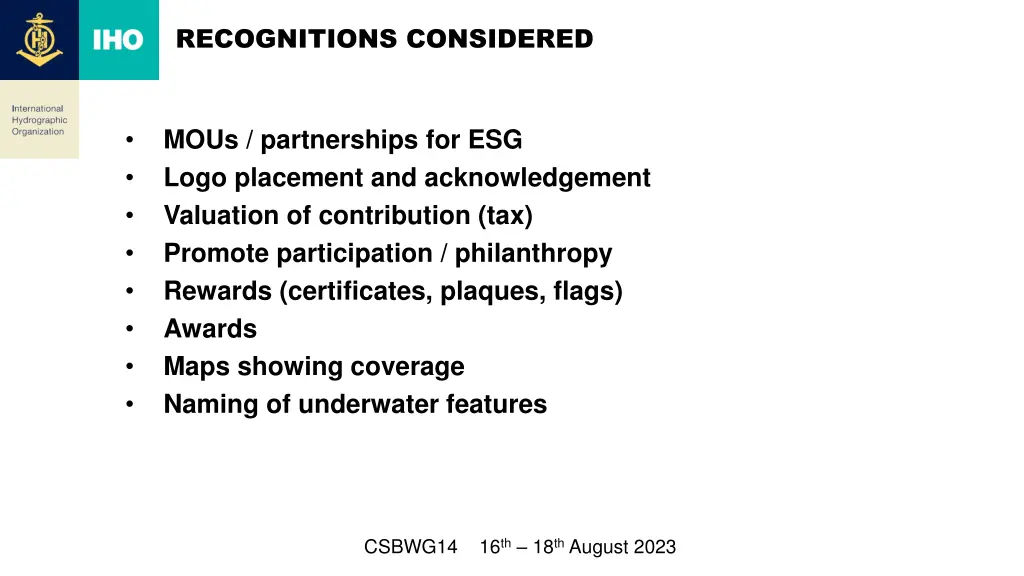 recognitions considered