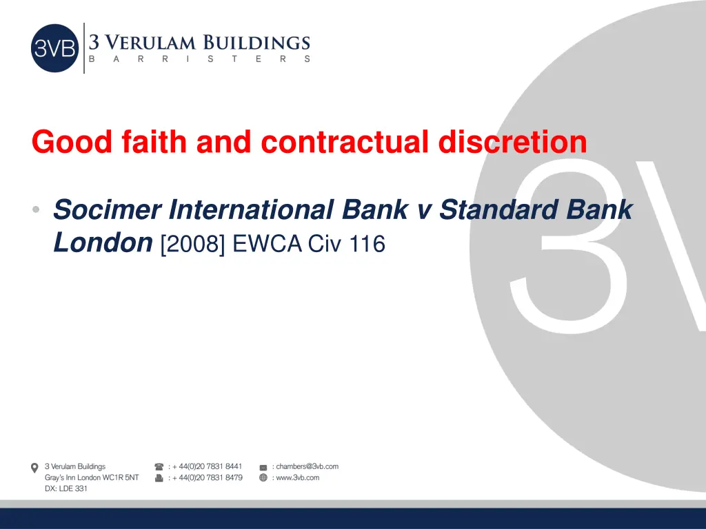 good faith and contractual discretion