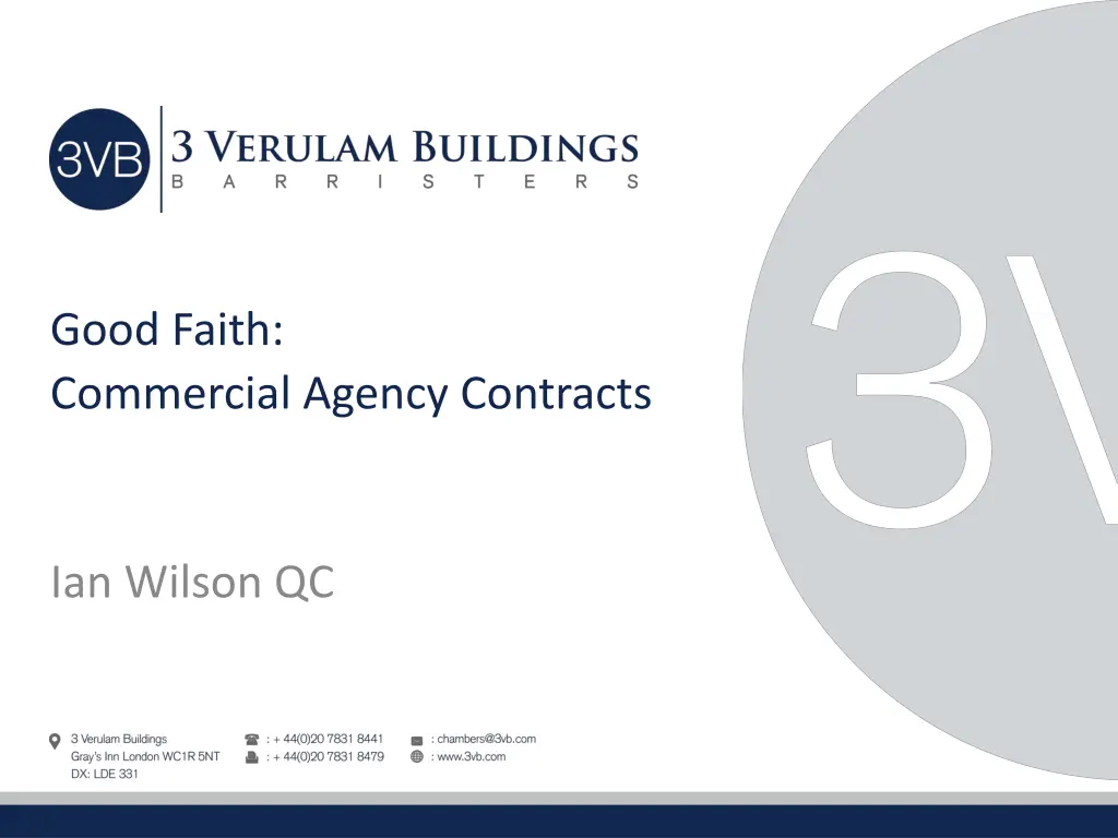 good faith commercial agency contracts