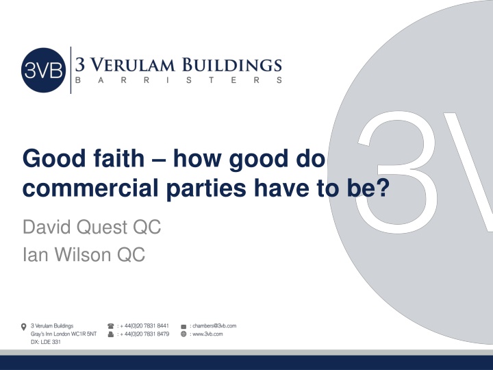 good faith how good do commercial parties have