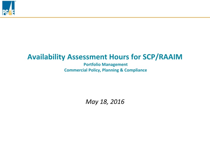 availability assessment hours for scp raaim